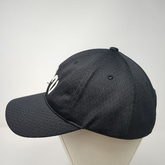 WV Logo Strapback Baseball Cap Black OS Adjustable Embroidered Port Authority - Picture 3 of 9